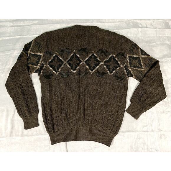 Vintage Sweater Mens Size L Rob Winter Scandinavian Artsy Grandpa Nordic Soft - Picture 2 of 9